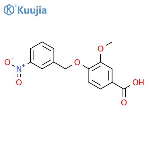 Benzoic acid, 3-methoxy-4-[(3-nitrophenyl)methoxy]- structure