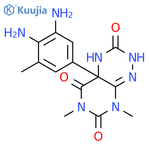Pyrimido[5,4-e]-1,2,4-triazine-3,5,7(6H)-trione,4a-(3,4-diamino-5-methylphenyl)-2,4,4a,8-tetrahydro-6,8-dimethyl- structure