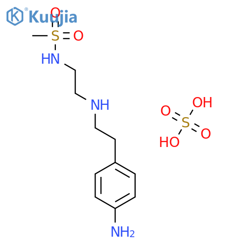 Methanesulfonamide, N-[2-[(4-aminophenyl)ethylamino]ethyl]-, sulfate structure