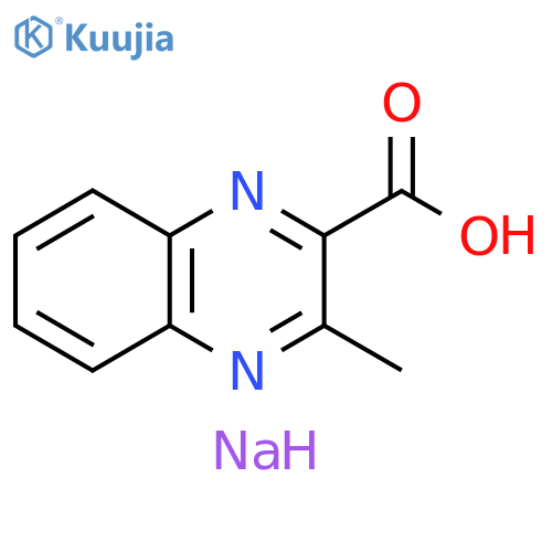 3-methylquinoxaline-2-carboxylic acid;sodium salt structure