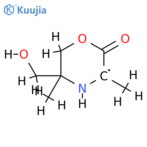 3-Morpholinyl,5-(hydroxymethyl)-3,5-dimethyl-2-oxo- (9CI) structure
