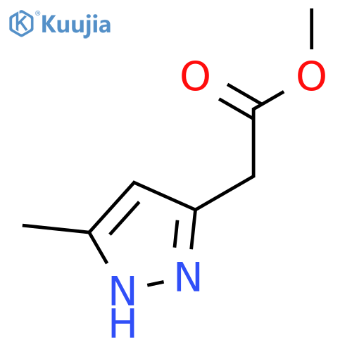 methyl 2-(5-methyl-1H-pyrazol-3-yl)acetate structure