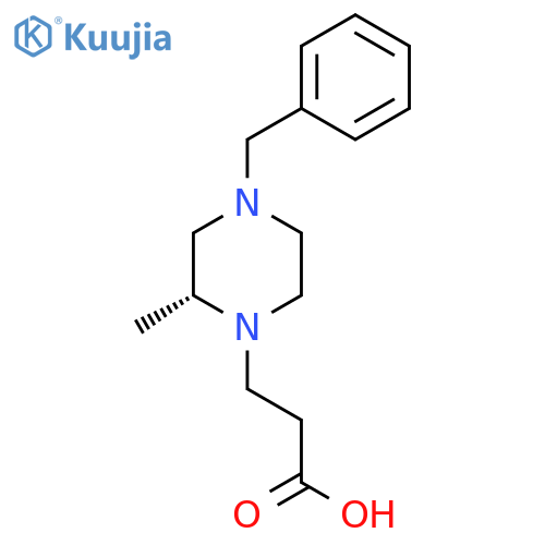 (R)-3-(2-Methyl-4-benzyl)piperazinylpropionic Acid structure
