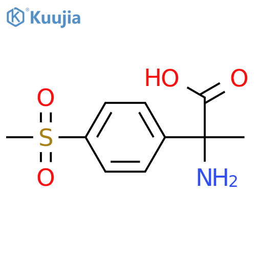 2-amino-2-(4-methanesulfonylphenyl)propanoic acid structure