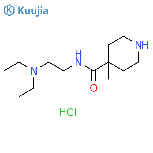 4-(N-Diethylaminoethyl)-4-methylpiperidine amide Hydrochloride structure
