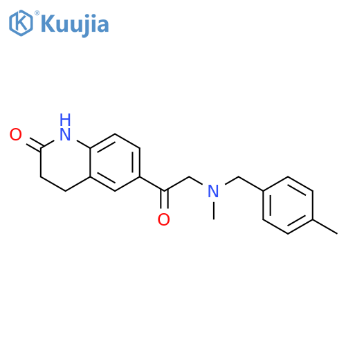2(1H)-Quinolinone, 3,4-dihydro-6-[[methyl[(4-methylphenyl)methyl]amino]acetyl]- structure