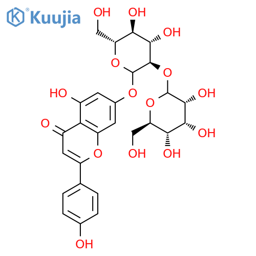 4H-1-Benzopyran-4-one, 7-[(2-O-allosyl-D-glucosyl)oxy]-5-hydroxy-2-(4-hydroxyphenyl)- structure