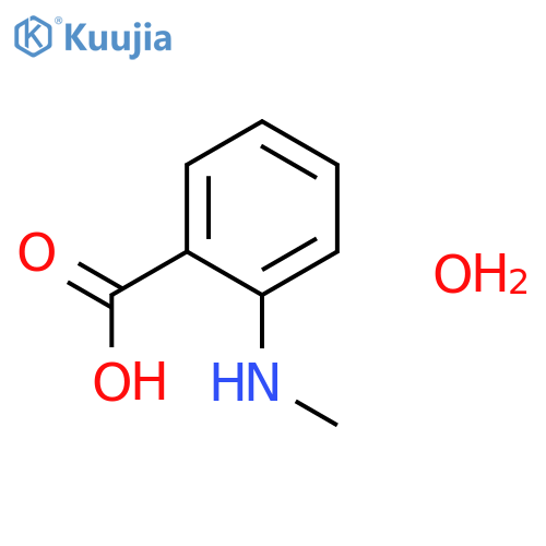 2-(Methylamino)benzoic acid hydrate structure