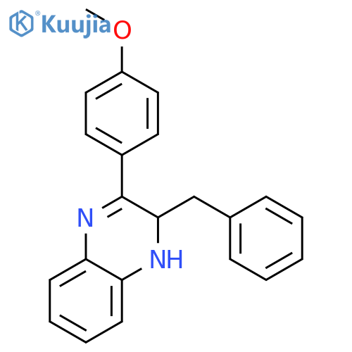 QUINOXALINE, 1,2-DIHYDRO-3-(4-METHOXYPHENYL)-2-(PHENYLMETHYL)- structure