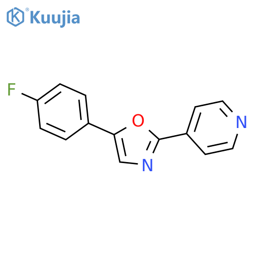 5-(4-fluorophenyl)-2-pyridin-4-yl-1,3-oxazole structure