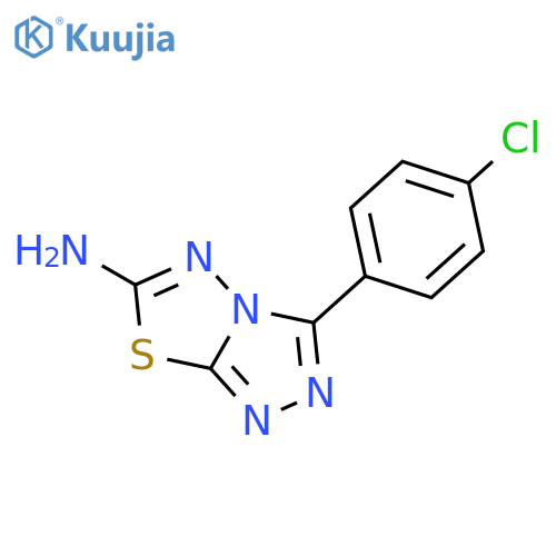 1,2,4-Triazolo[3,4-b][1,3,4]thiadiazol-6-amine, 3-(4-chlorophenyl)- structure