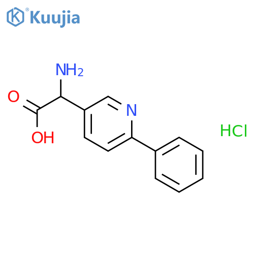 2-Amino-2-(6-phenylpyridin-3-yl)acetic acid hydrochloride structure