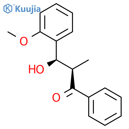 1-Propanone, 3-hydroxy-3-(2-methoxyphenyl)-2-methyl-1-phenyl-, (R*,R*)- structure