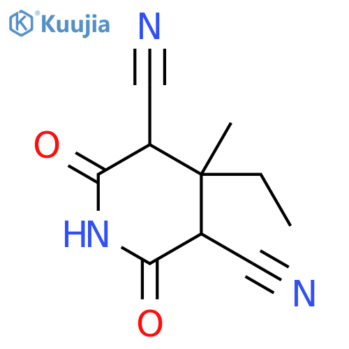 4-Ethyl-4-methyl-2,6-dioxopiperidine-3,5-dicarbonitrile structure
