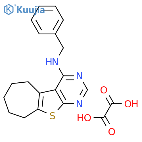 N-benzyl-8-thia-4,6-diazatricyclo7.5.0.0,tetradeca-1(9),2,4,6-tetraen-3-amine; oxalic acid structure