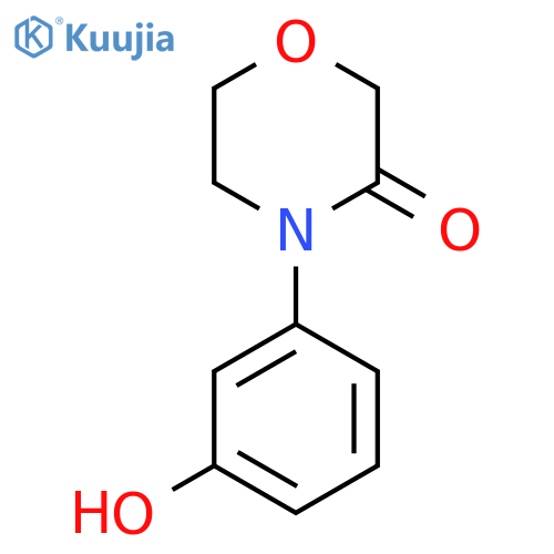 4-(3-hydroxyphenyl)morpholin-3-one structure