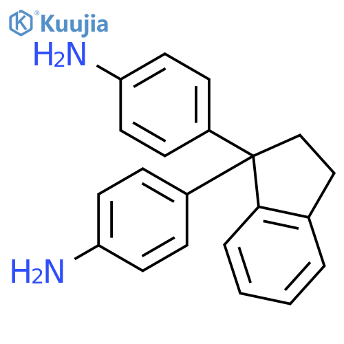 4-[1-(4-aminophenyl)-2,3-dihydroinden-1-yl]aniline structure
