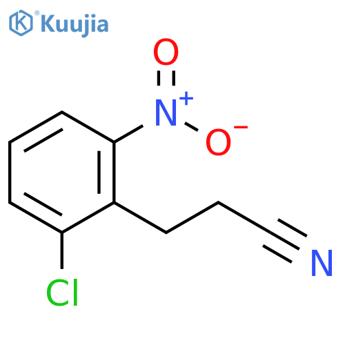 3-(2-chloro-6-nitrophenyl)propanenitrile structure