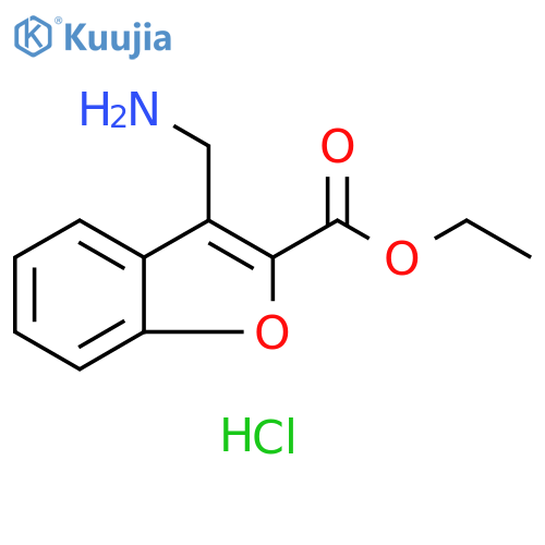 ethyl 3-(aminomethyl)-1-benzofuran-2-carboxylate hydrochloride structure