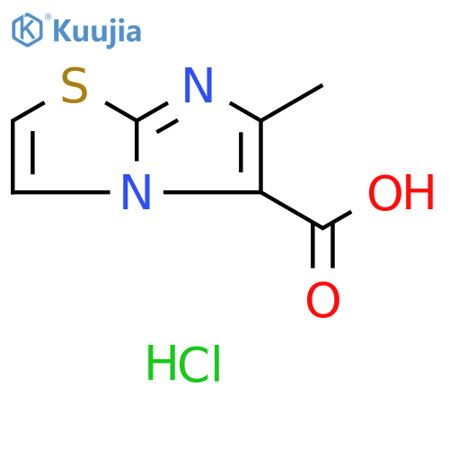 6-methylimidazo2,1-b1,3thiazole-5-carboxylic acid hydrochloride structure