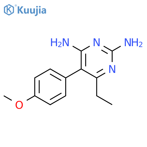6-ethyl-5-(4-methoxyphenyl)pyrimidine-2,4-diamine structure