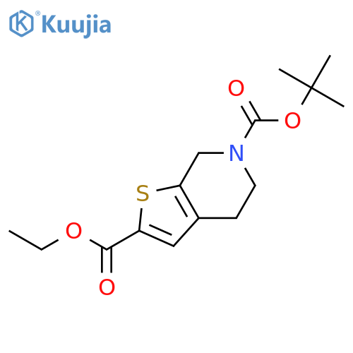 6-tert-butyl 2-ethyl 4H,5H,6H,7H-thieno[2,3-c]pyridine-2,6-dicarboxylate structure
