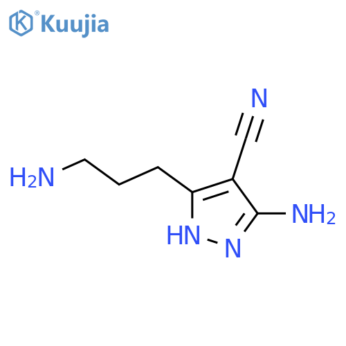 5-Amino-3-(3-aminopropyl)-1H-pyrazole-4-carbonitrile structure