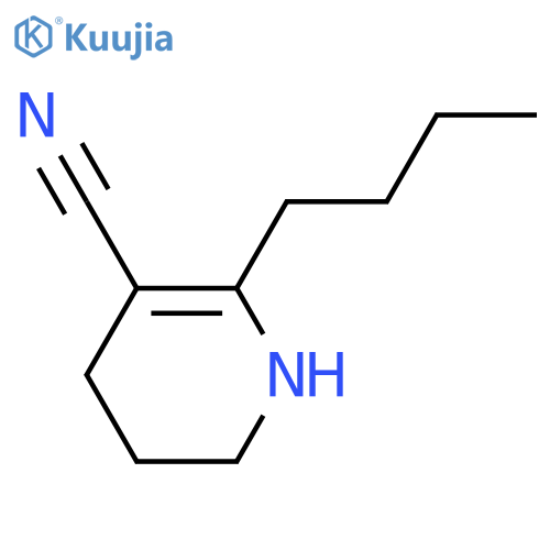 3-Pyridinecarbonitrile, 2-butyl-1,4,5,6-tetrahydro- structure