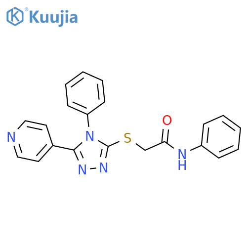 Acetamide,N-phenyl-2-[[4-phenyl-5-(4-pyridinyl)-4H-1,2,4-triazol-3-yl]thio]- structure