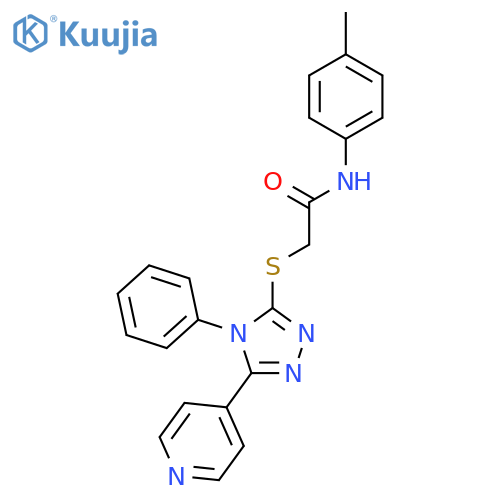 Acetamide,N-(4-methylphenyl)-2-[[4-phenyl-5-(4-pyridinyl)-4H-1,2,4-triazol-3-yl]thio]- structure