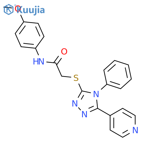 Acetamide,N-(4-methoxyphenyl)-2-[[4-phenyl-5-(4-pyridinyl)-4H-1,2,4-triazol-3-yl]thio]- structure