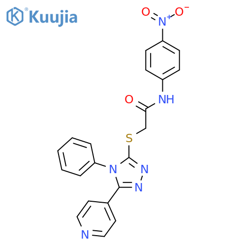 Acetamide,N-(4-nitrophenyl)-2-[[4-phenyl-5-(4-pyridinyl)-4H-1,2,4-triazol-3-yl]thio]- structure