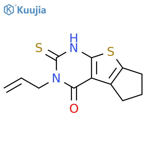3-Allyl-2-mercapto-3,5,6,7-tetrahydro-4H-cyclopenta[4,5]thieno[2,3-d]pyrimidin-4-one structure