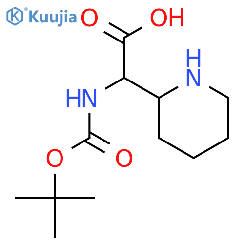 ({[(2-methyl-2-propanyl)oxy]carbonyl}amino)(2-piperidinyl)acetic Acid structure