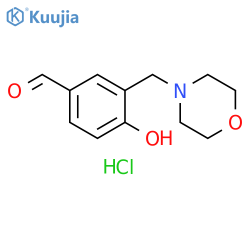4-hydroxy-3-(morpholin-4-yl)methylbenzaldehyde hydrochloride structure
