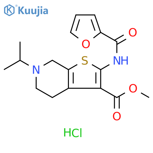 methyl 2-(furan-2-amido)-6-(propan-2-yl)-4H,5H,6H,7H-thieno[2,3-c]pyridine-3-carboxylate hydrochloride structure
