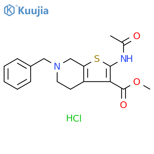 methyl 6-benzyl-2-acetamido-4H,5H,6H,7H-thieno2,3-cpyridine-3-carboxylate hydrochloride structure