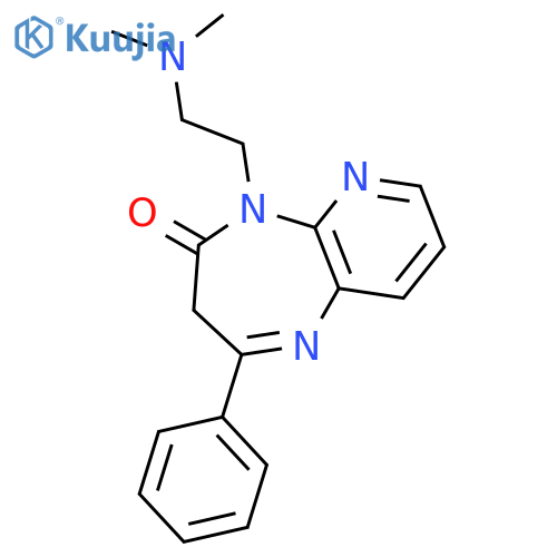 4H-Pyrido[2,3-b][1,4]diazepin-4-one,5-[2-(dimethylamino)ethyl]-3,5-dihydro-2-phenyl- structure