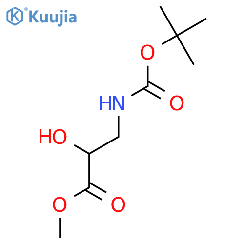Methyl 3-{(tert-Butoxy)carbonylamino}-2-hydroxypropanoate structure