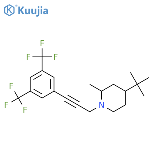 Piperidine, 1-[3-[3,5-bis(trifluoromethyl)phenyl]-2-propynyl]-4-(1,1-dimethylethyl)-2- methyl- structure