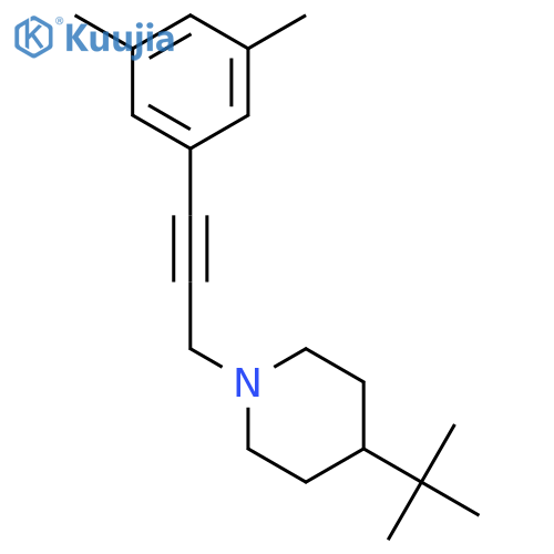 Piperidine, 4-(1,1-dimethylethyl)-1-[3-(3,5-dimethylphenyl)-2-propynyl]- structure