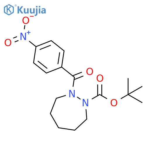 tert-butyl 2-(4-nitrobenzoyl)-1,2-diazepane-1-carboxylate structure