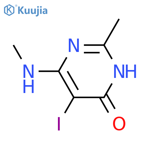 5-iodo-2-methyl-6-(methylamino)pyrimidin-4-ol structure