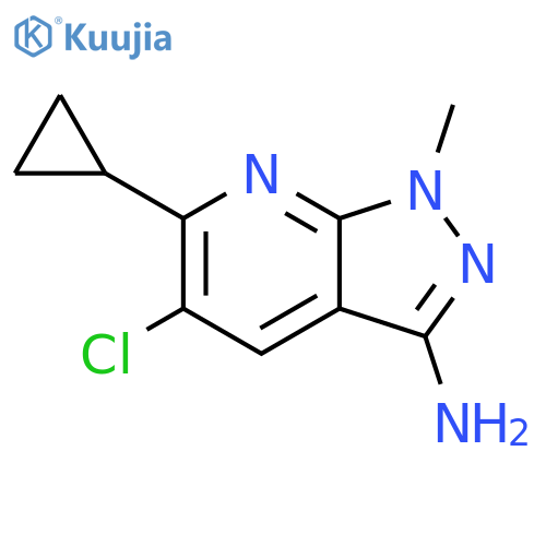 5-Chloro-6-cyclopropyl-1-methyl-1H-pyrazolo3,4-bpyridin-3-amine structure