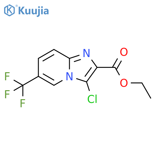 Ethyl 3-chloro-6-(trifluoromethyl)imidazo-1,2-apyridine-2-carboxylate structure