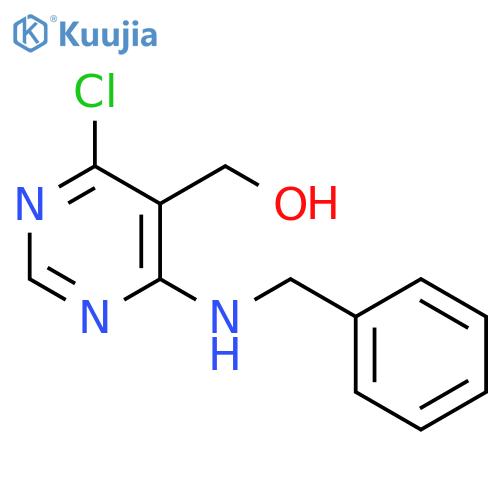 [4-(benzylamino)-6-chloropyrimidin-5-yl]methanol structure