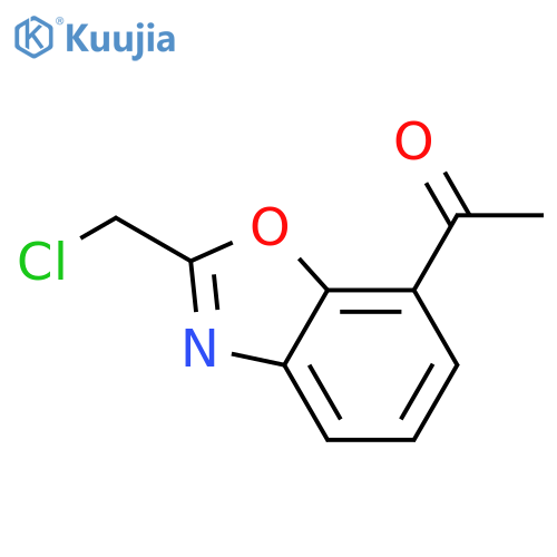 1-[2-(chloromethyl)-1,3-benzoxazol-7-yl]ethan-1-one structure