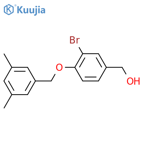 {3-Bromo-4-(3,5-dimethylbenzyl)oxyphenyl}methanol structure