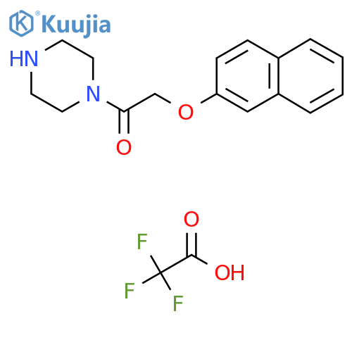 2-(Naphthalen-2-yloxy)-1-piperazin-1-YL-ethanone trifluoroacetate structure
