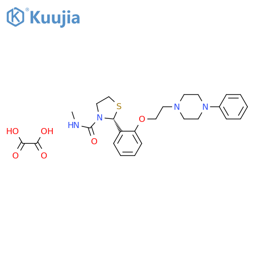 3-Thiazolidinecarboxamide, N-methyl-2-[2-[2-(4-phenyl-1-piperazinyl)ethoxy]phenyl]-, (R)-, ethanedioate (1:1) structure